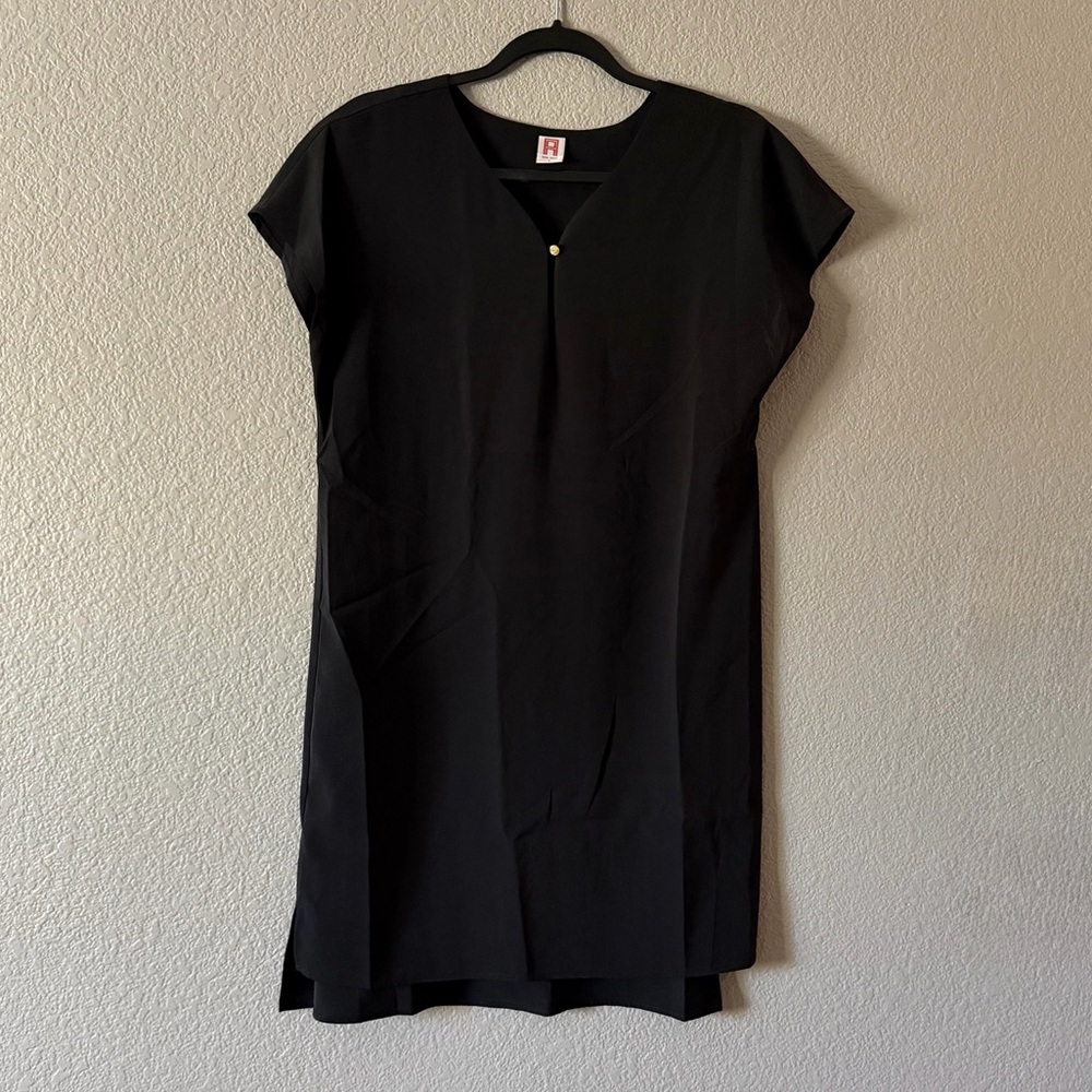 AKA New York Black V-Neck Dress